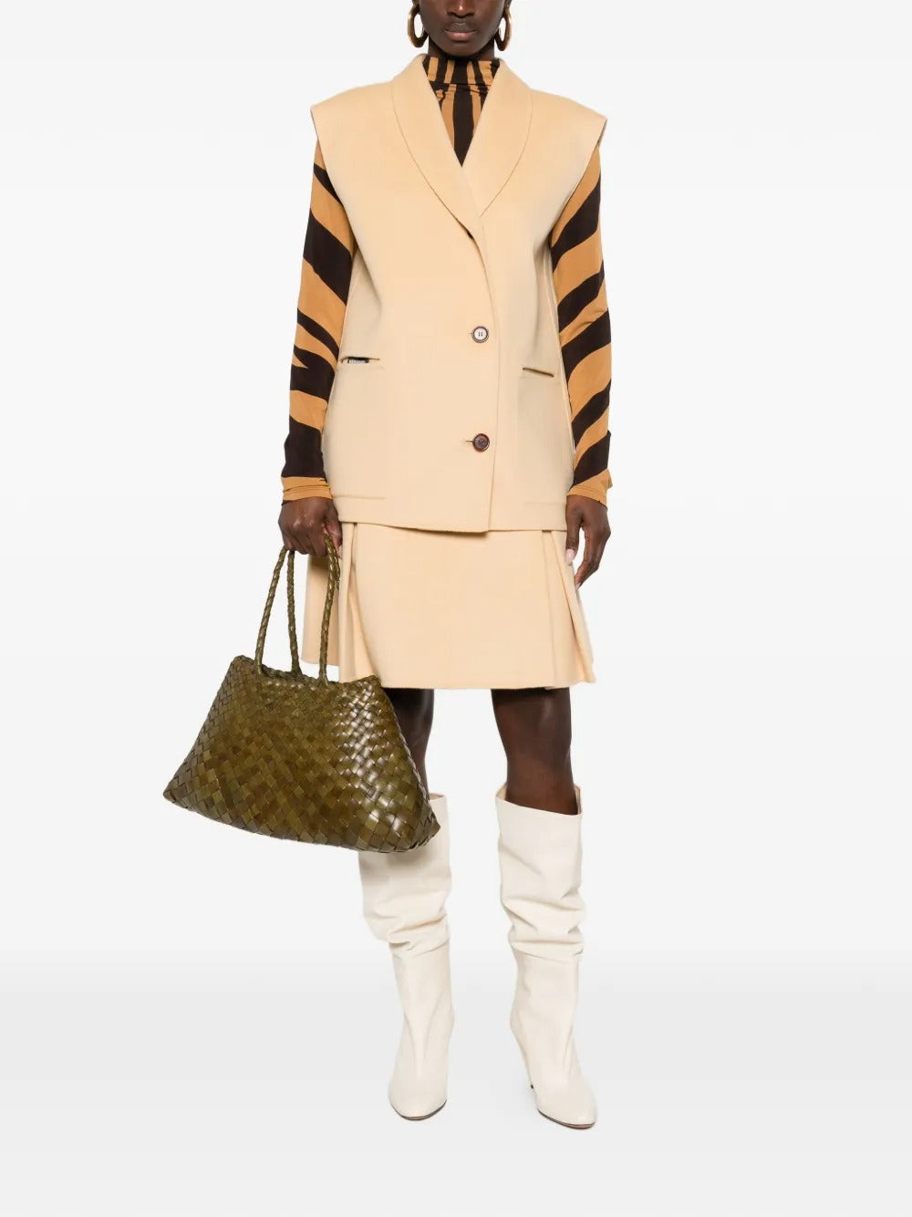 Button-fastening Waistcoat-ALICIA AUDREY-Verso