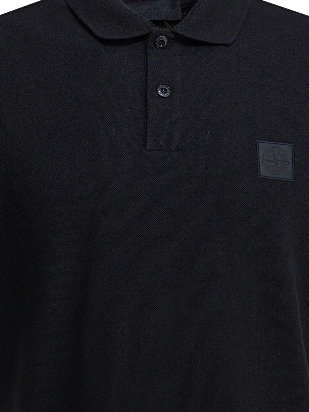 Button logo-patch polo shirt-STONE ISLAND-Verso
