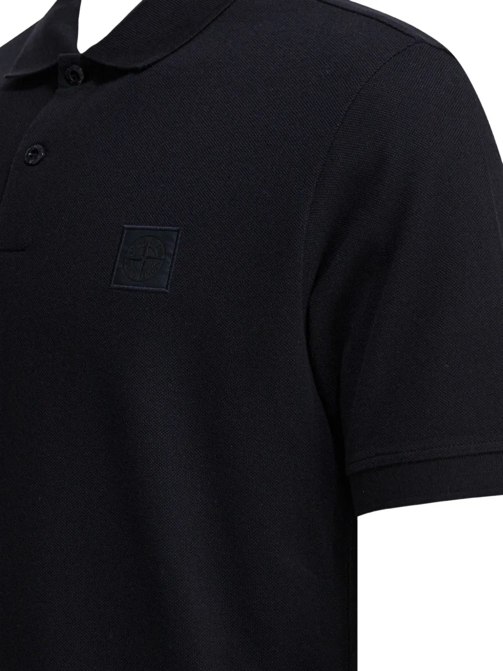 Button logo-patch polo shirt-STONE ISLAND-Verso