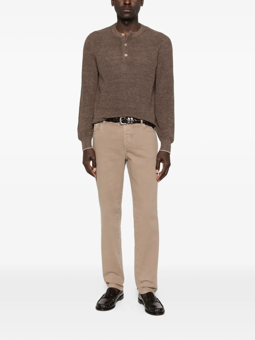 Button-placket sweater-BRUNELLO CUCINELLI-Verso