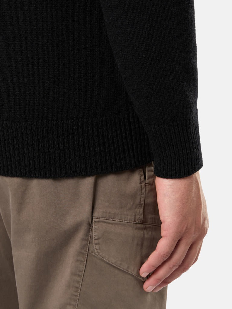 Button-up jumper with felt trims-STONE ISLAND-Verso