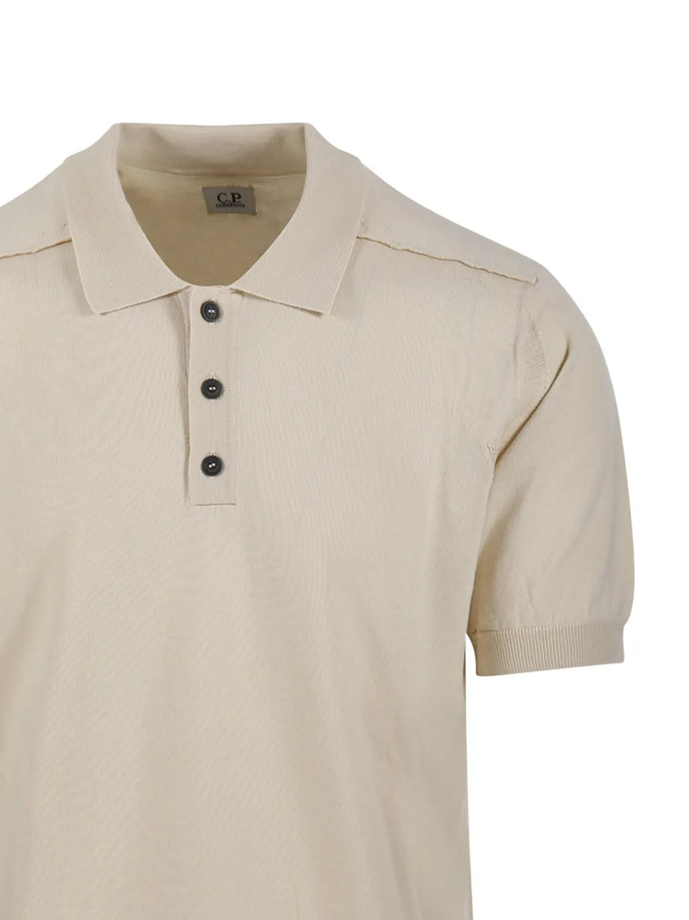 Buttoned short-sleeve knitwear-C.P. COMPANY-Verso