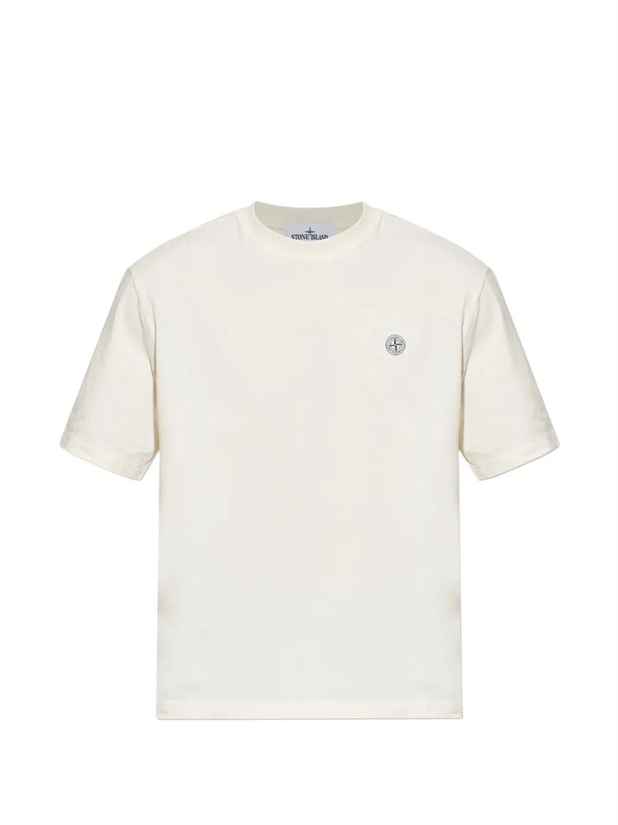 Regular-fit t-shirt with compass patch-STONE ISLAND-311504-XS-Verso