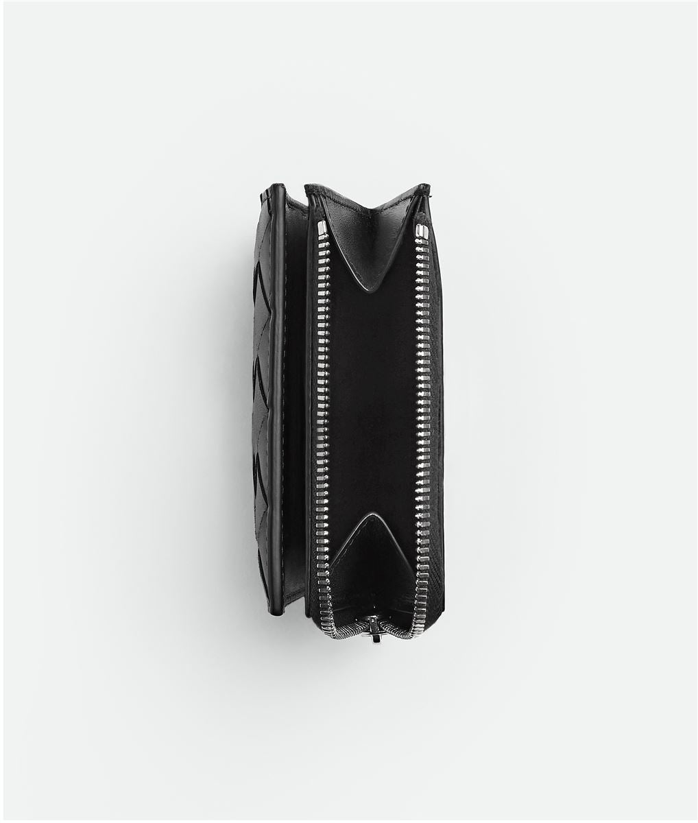 INTRECCIATO BI-FOLD WALLET WITH ZIP BOTTEGA VENETA