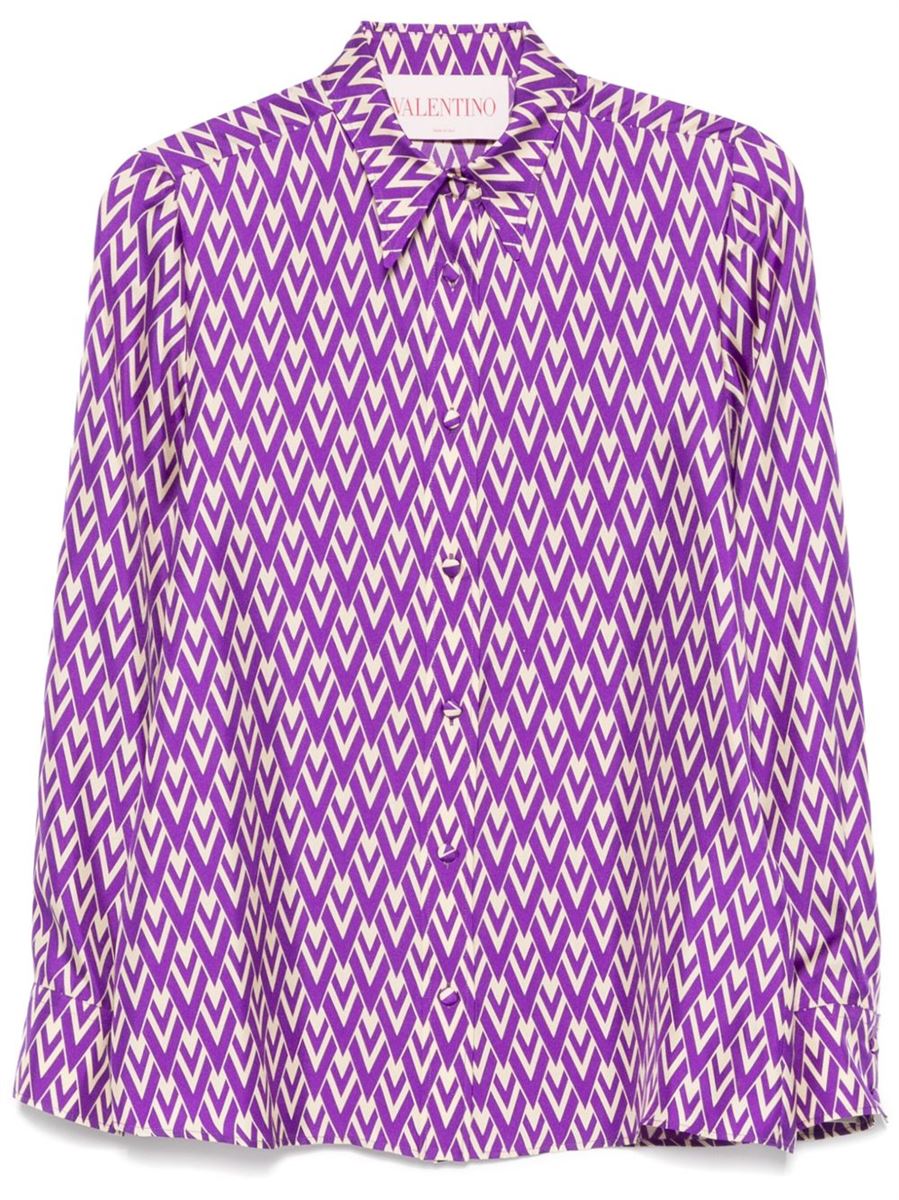 TOUTE LA V TWILL SHIRT - VALENTINO - Verso