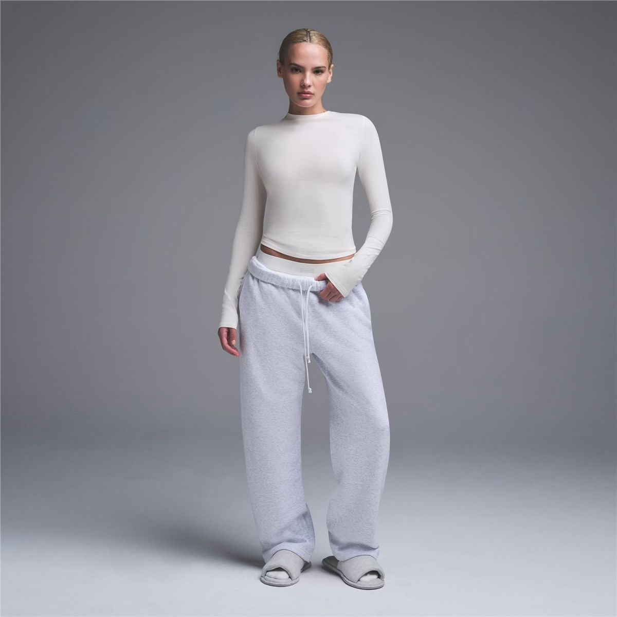 Cotton Jersey Long Sleeve T-Shirt-SKIMS-Verso