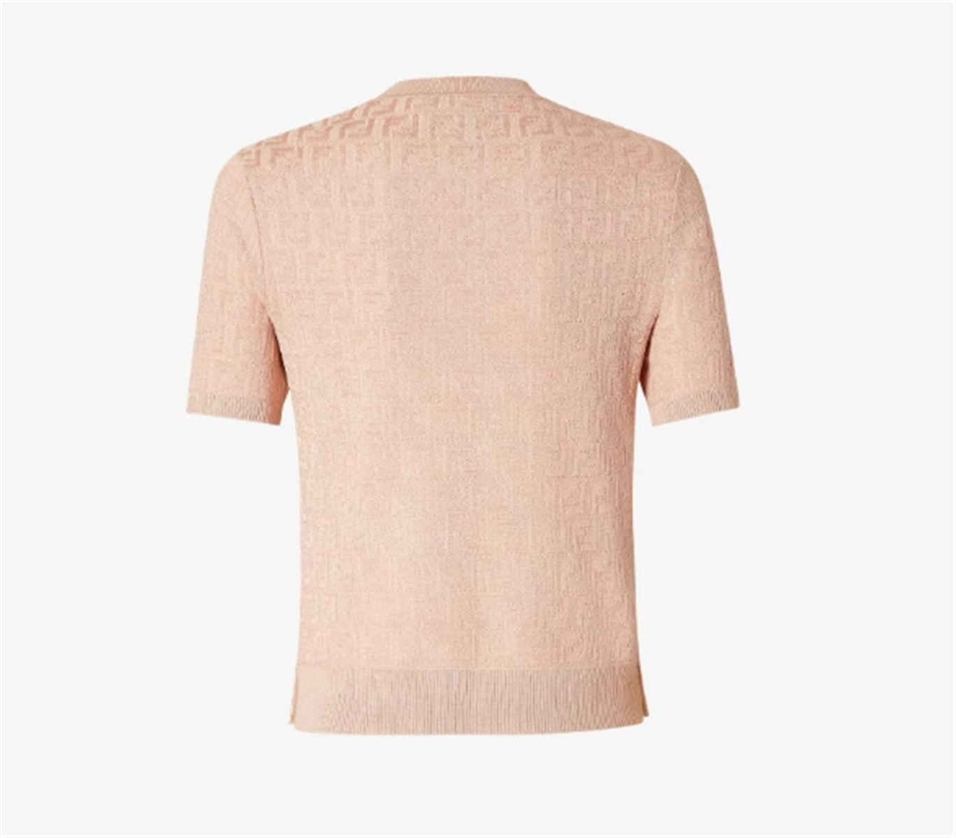 PINK FF COTTON AND VISCOSE JUMPER