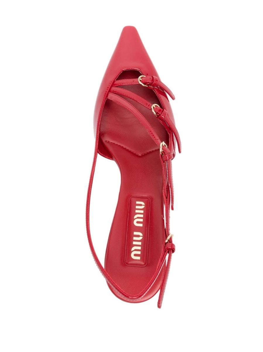 55MM PATENT SLINGBACK PUMPS MIU MIU