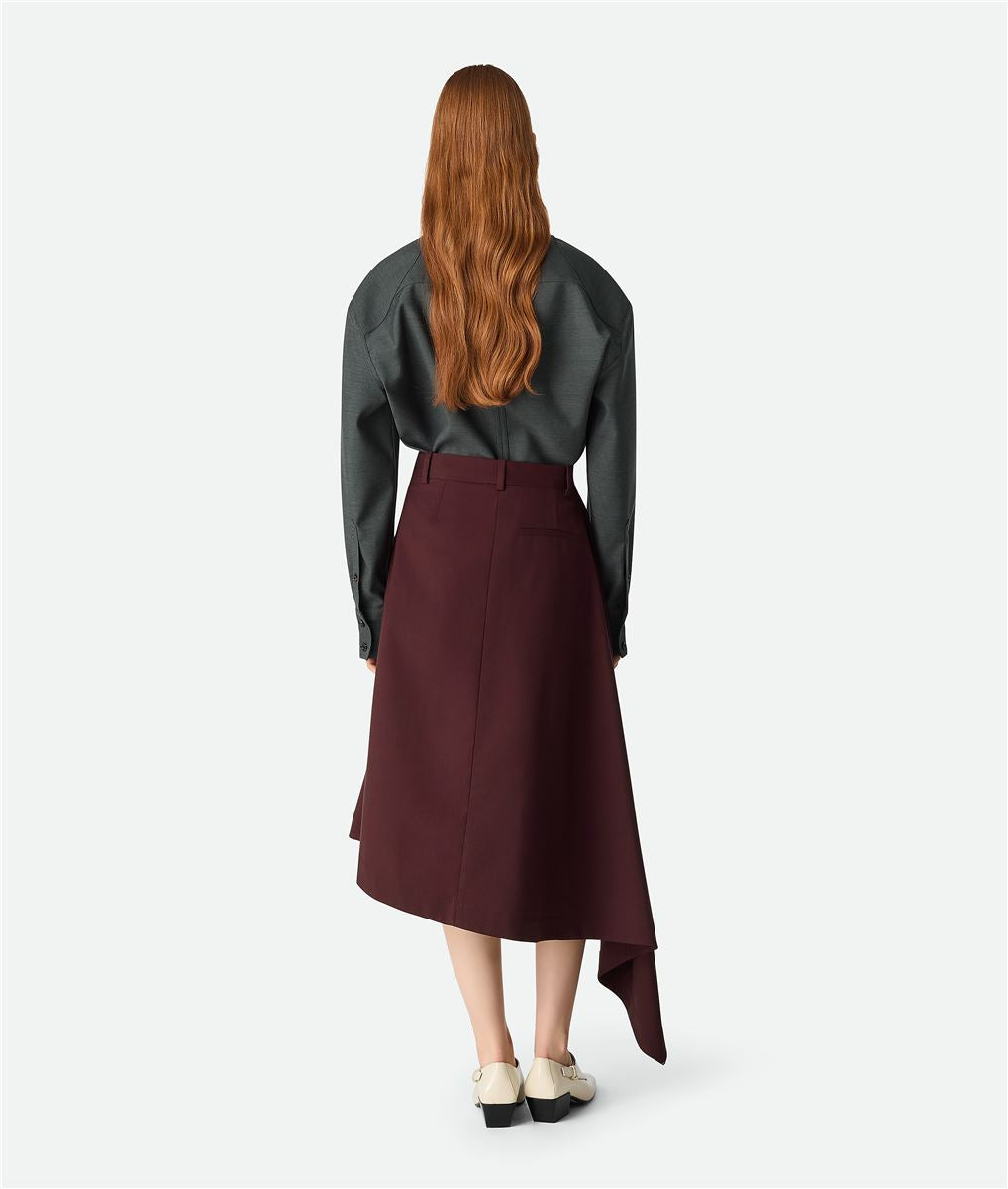 SARTORIAL WOOL SKIRT -  BOTTEGA VENETA - Verso