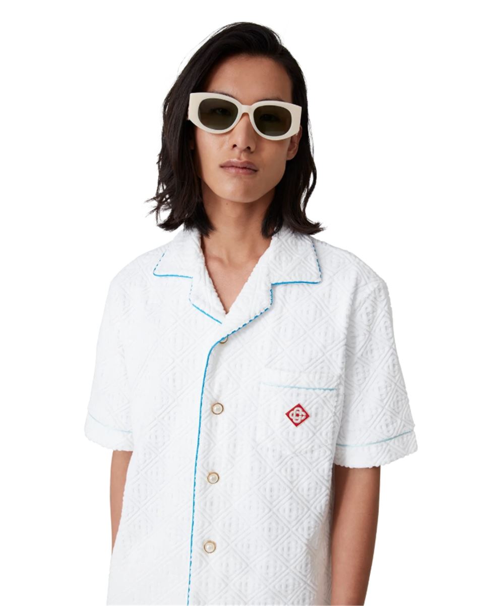 TENNIS STRIPE TOWELLING SHIRT - CASABLANCA - Verso