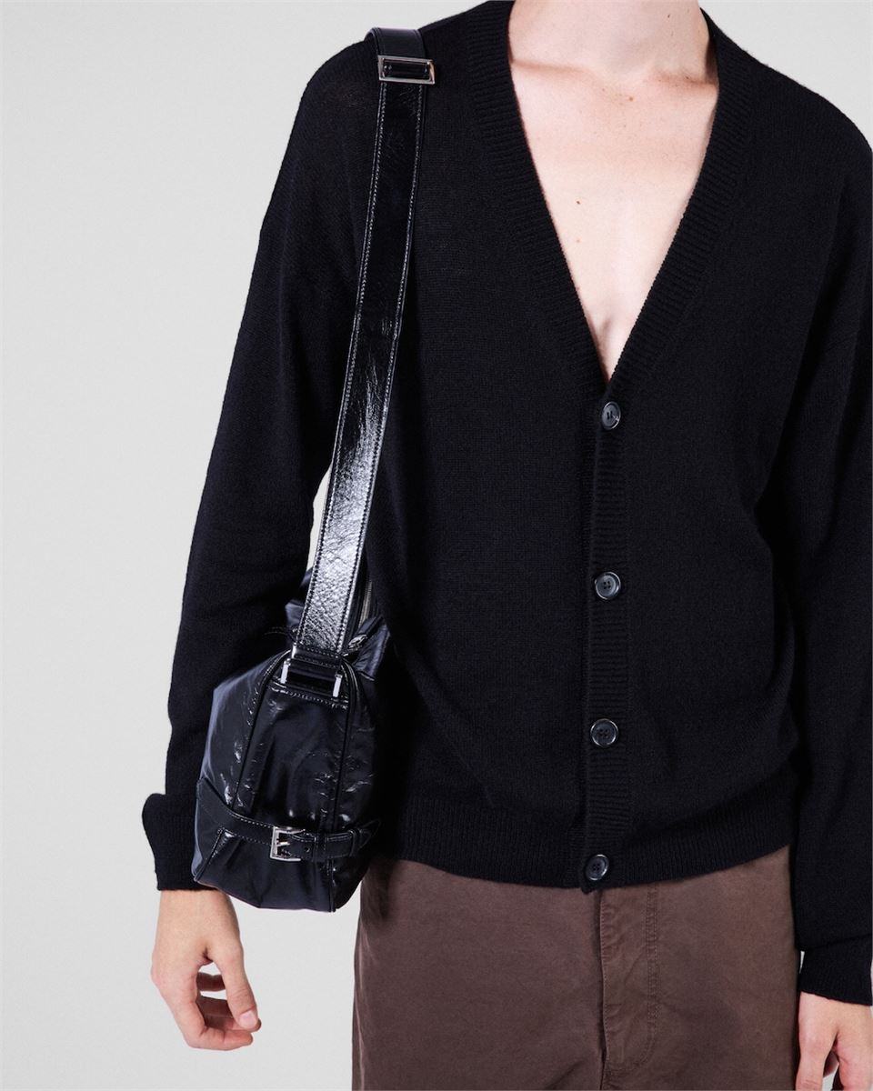 LEATHER SHOULDER BAG -  PRADA -  Verso
