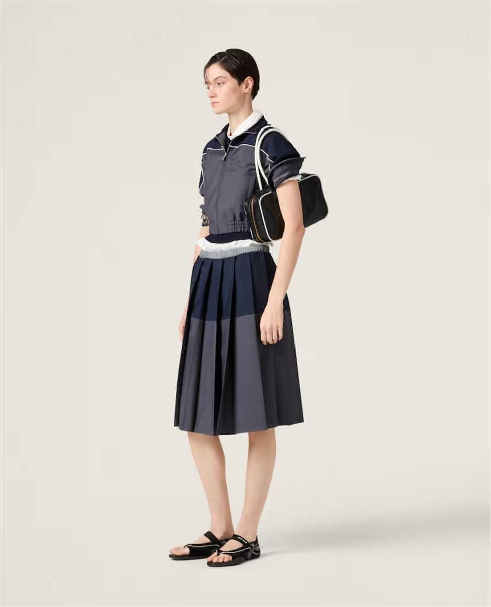 SLUBBED POPLIN SHIRT - MIU MIU - Verso