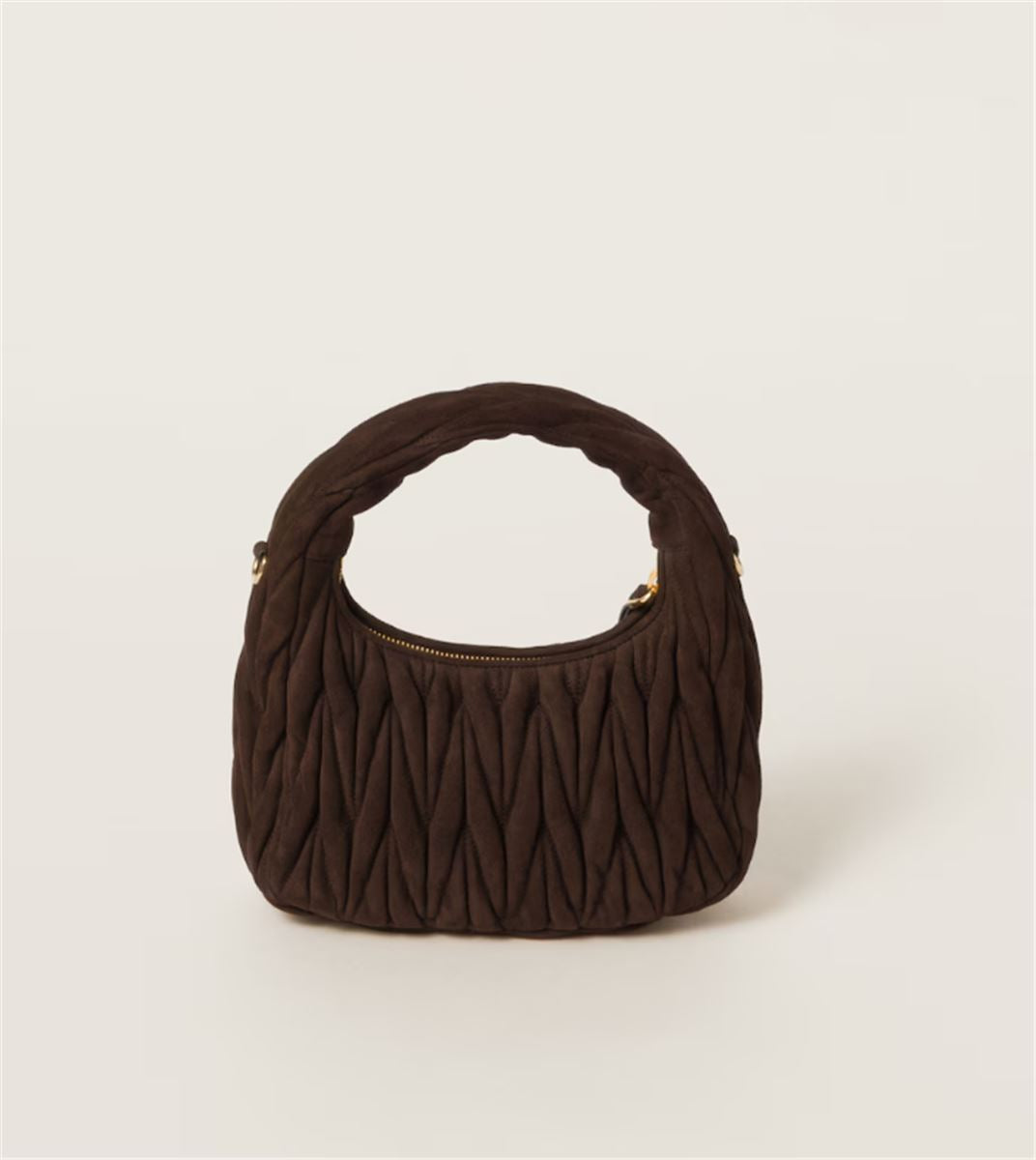 WANDER MATELASSÉ SUEDE HOBO BAG - MIU MIU - Verso