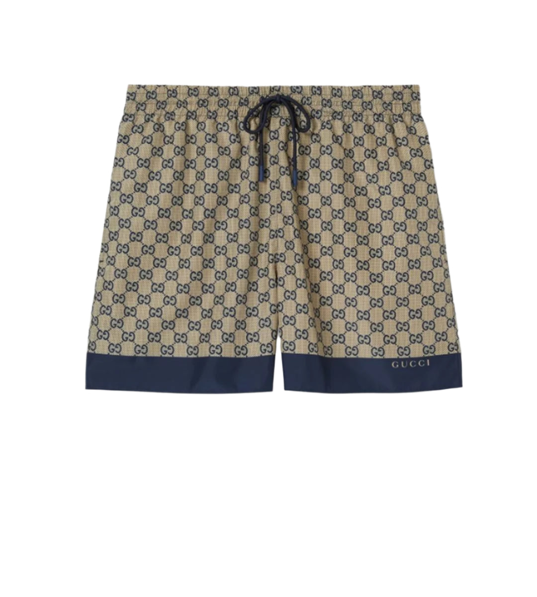 PRINTED POPLIN TECH SWIM SHORTS - GUCCI - Verso