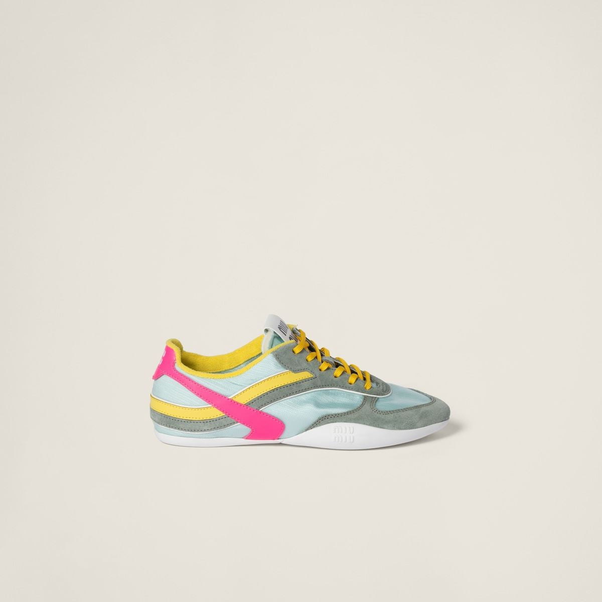 GYMNASIUM TECHNICAL FABRIC AND SUEDE SNEAKERS