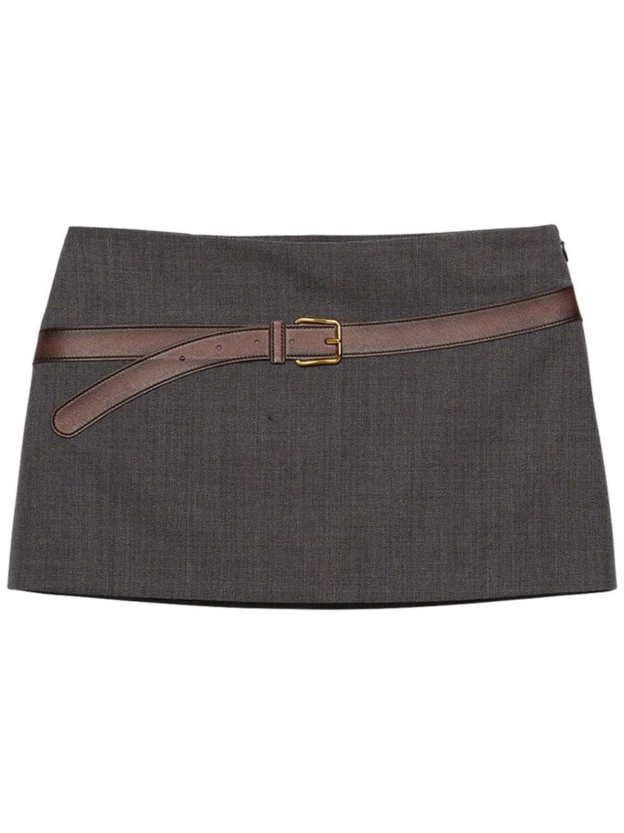 3D PRINTED-BELT MINI SKIRT -  PRADA - Verso