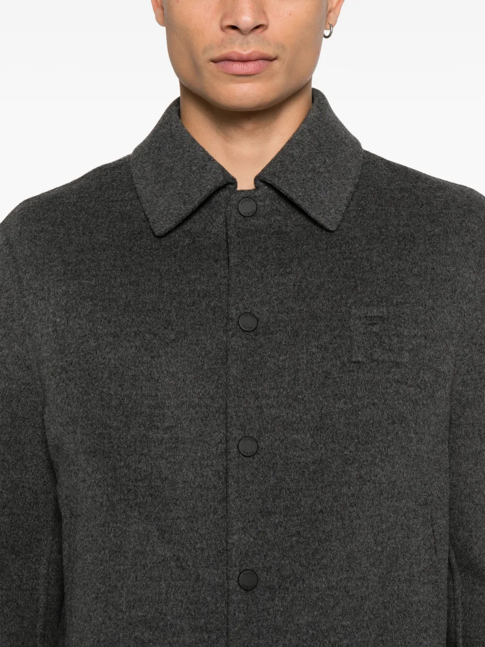 Wool overshirt-FENDI-Verso
