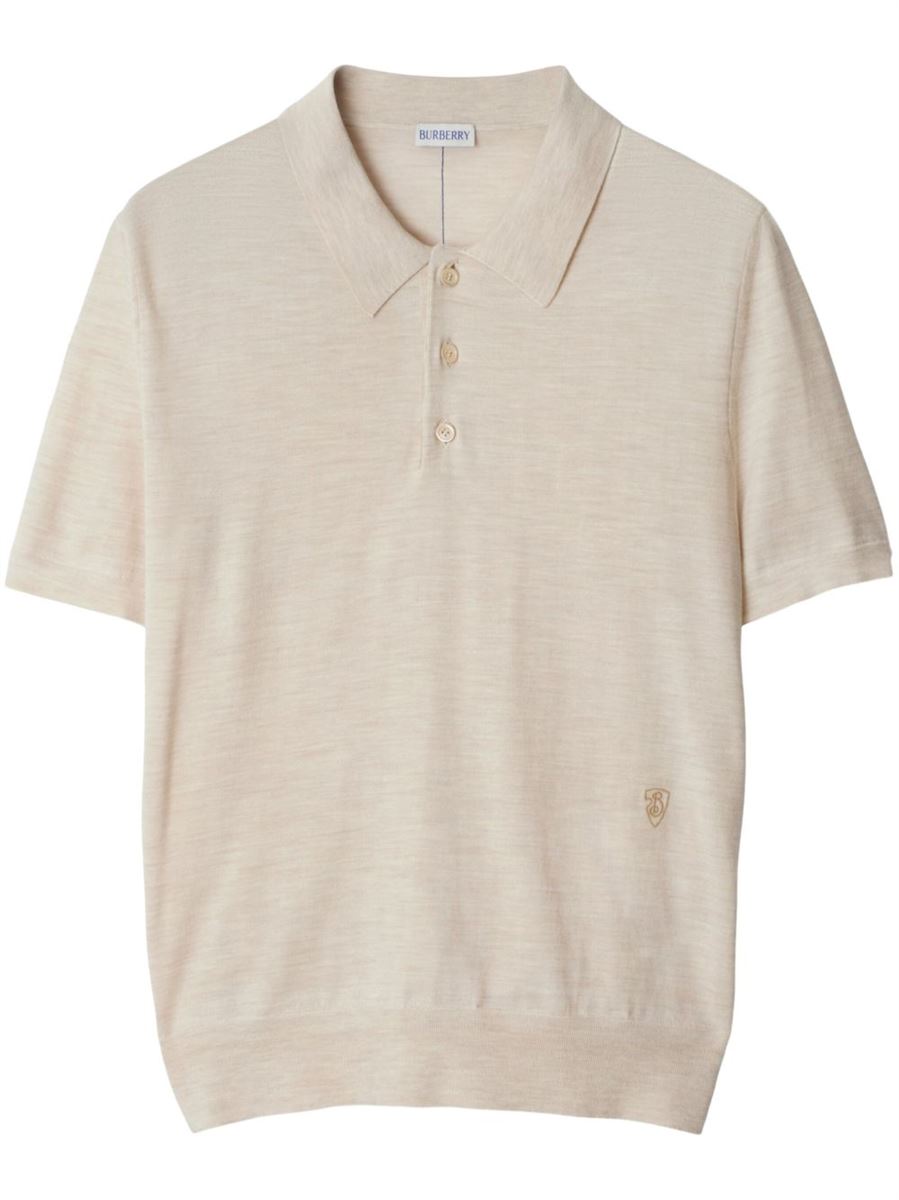 WOOL POLO SHIRT -  BURBERRY -  Verso