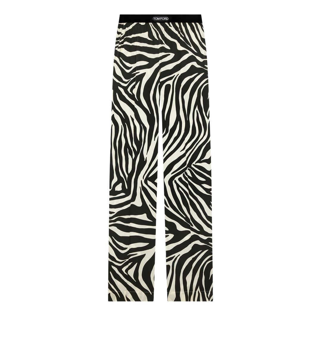 ZEBRA PRINT STRETCH SILK SATIN SIGNATURE PJ PANTS -  TOM FORD -  Verso