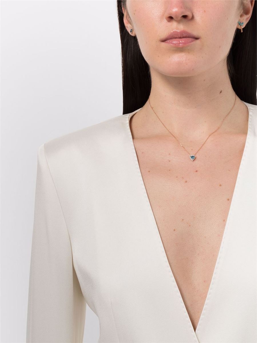 18KT ROSE GOLD EARRINGS AND NECKLACE - ANAPSARA - Verso