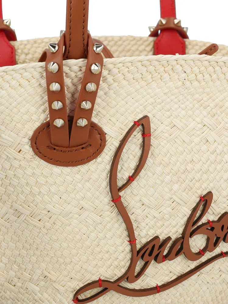 Cabata Straw Tote Bag-LOUBOUTIN-Verso