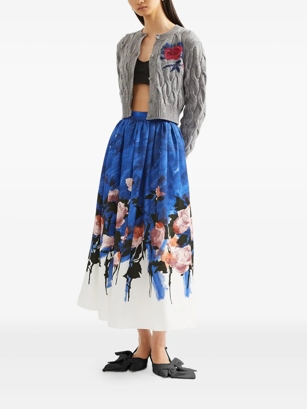 Cable-knit cardigan-ERDEM-Verso