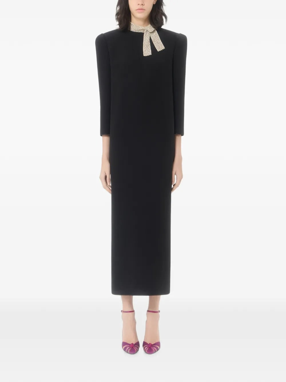 Cady couture embroidered dress-VALENTINO-Verso