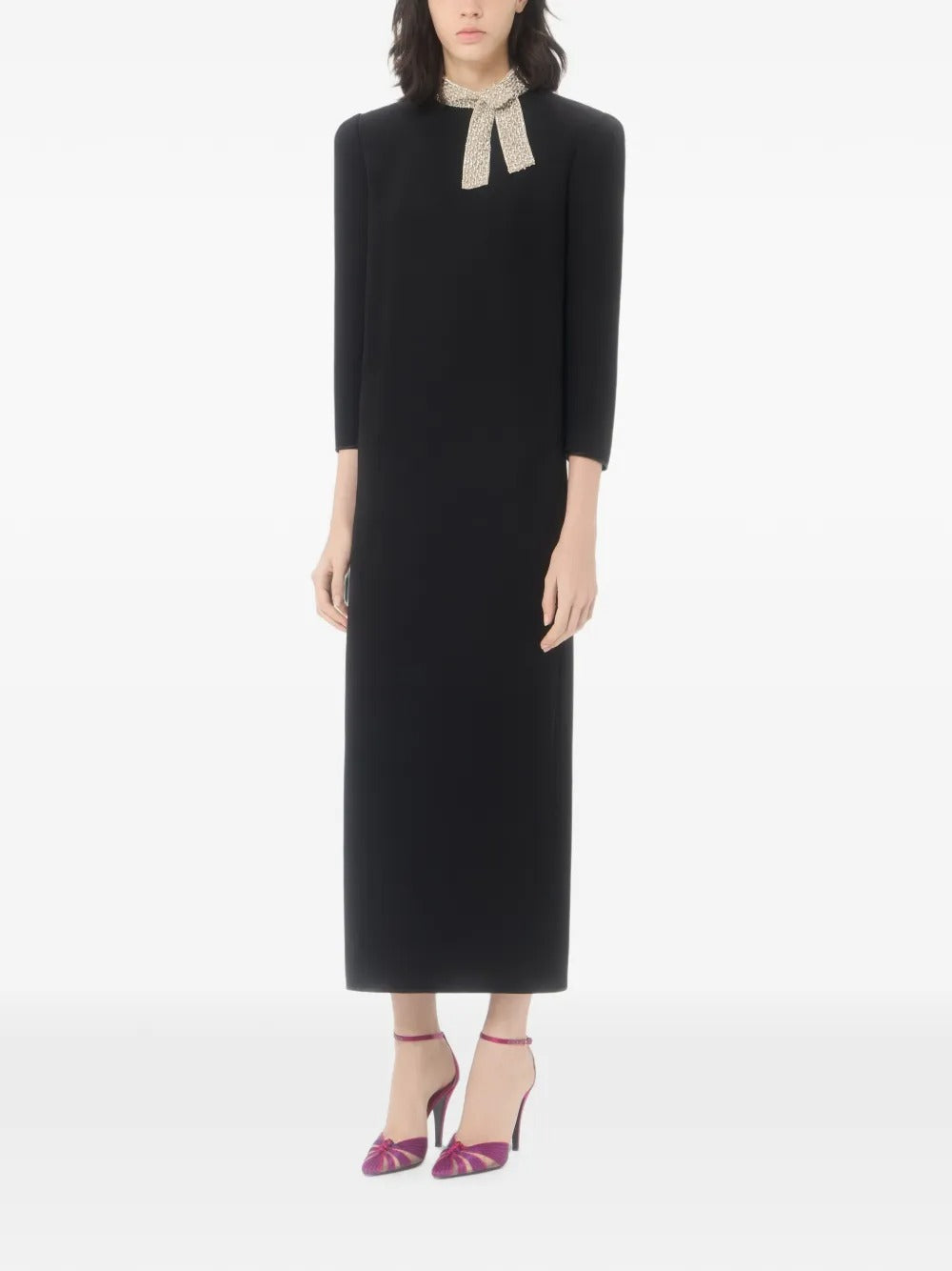 Cady couture embroidered dress-VALENTINO-Verso