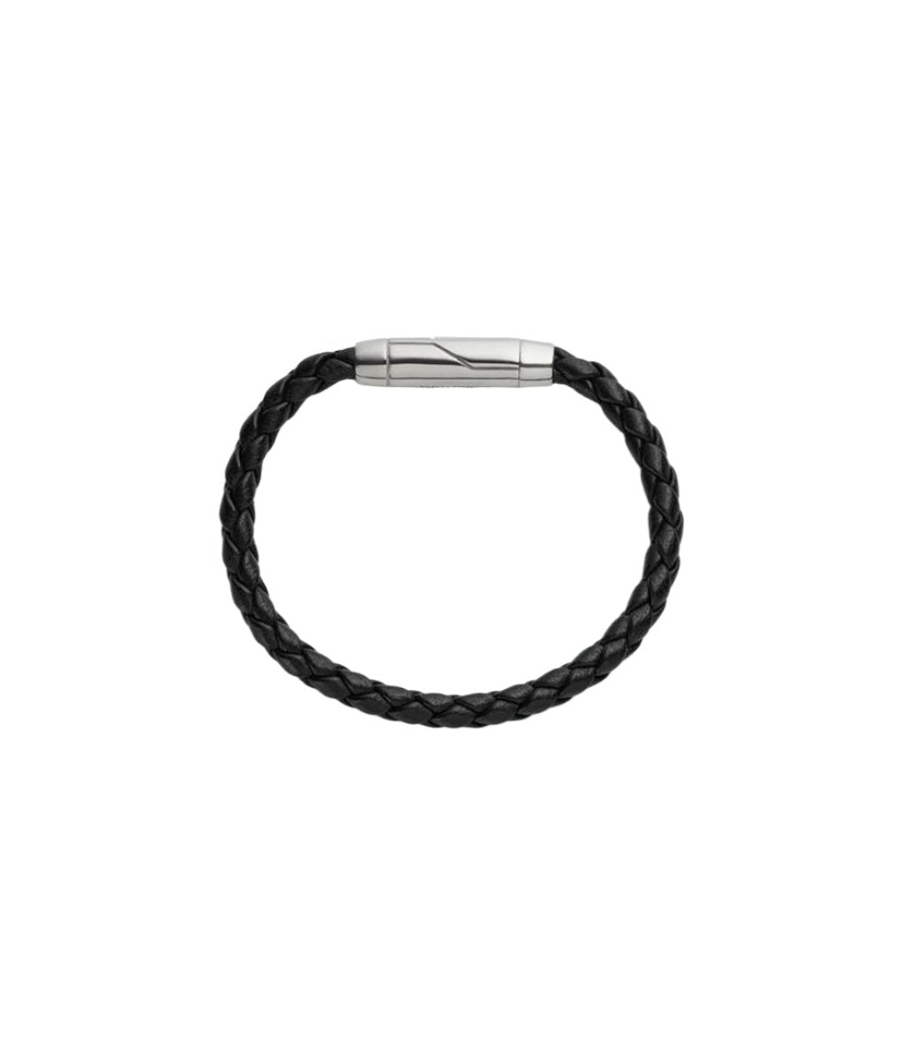 BRAIDED LEATHER BRACELET -  BOTTEGA VENETA -  Verso