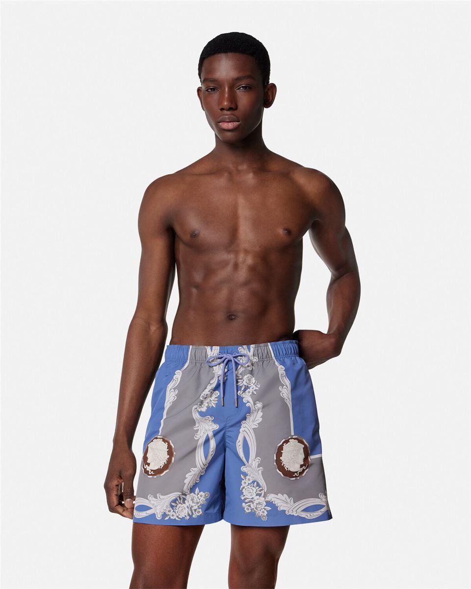 CAMEO SWIM BOARDSHORTS - VERSACE - Verso