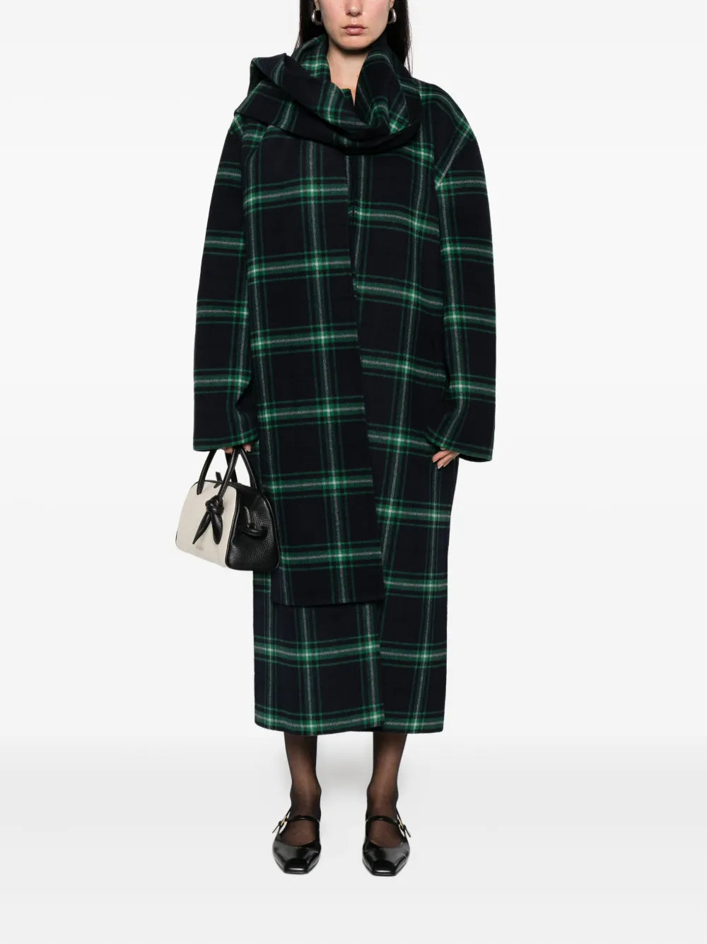 Camilla checked wool coat-ALICIA AUDREY-Verso