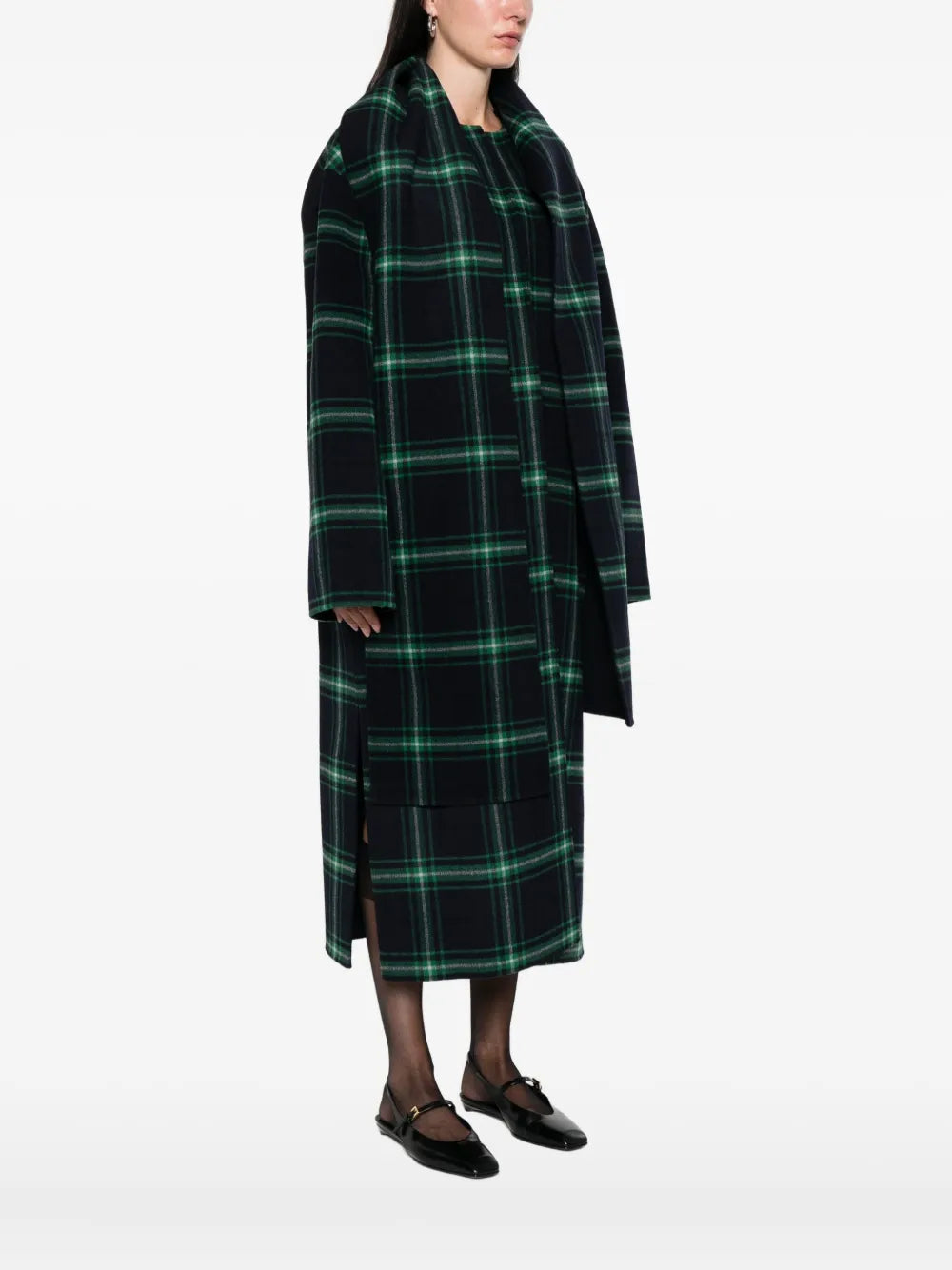 Camilla checked wool coat-ALICIA AUDREY-Verso
