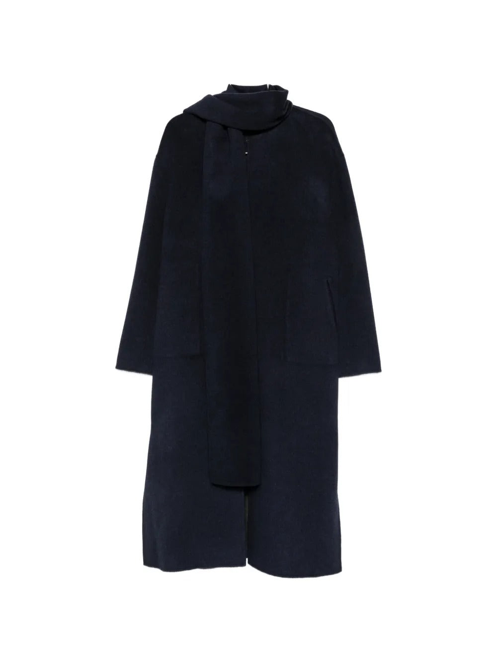 Camilla scarf-detail coat-ALICIA AUDREY-Verso