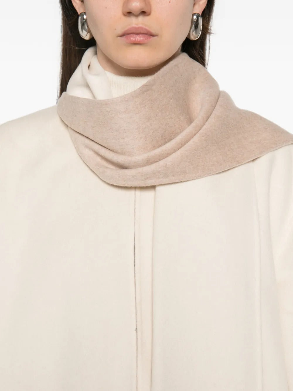 Camilla scarf-detail coat-ALICIA AUDREY-Verso