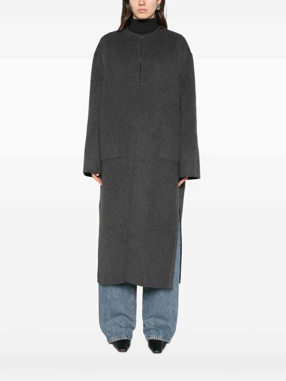 Camilla scarf-detail coat-ALICIA AUDREY-Verso