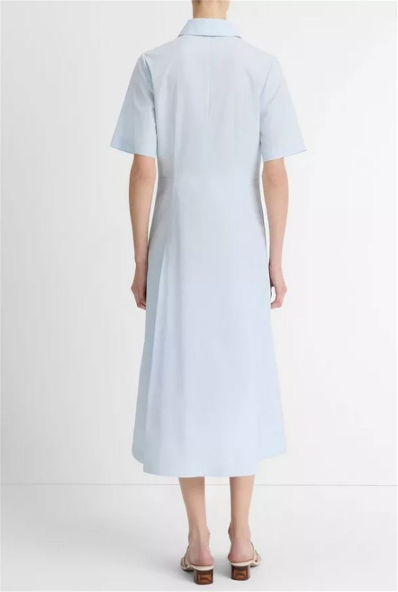 CANVAS TAPE COTTON SHIRT DRESS - VINCE - Verso