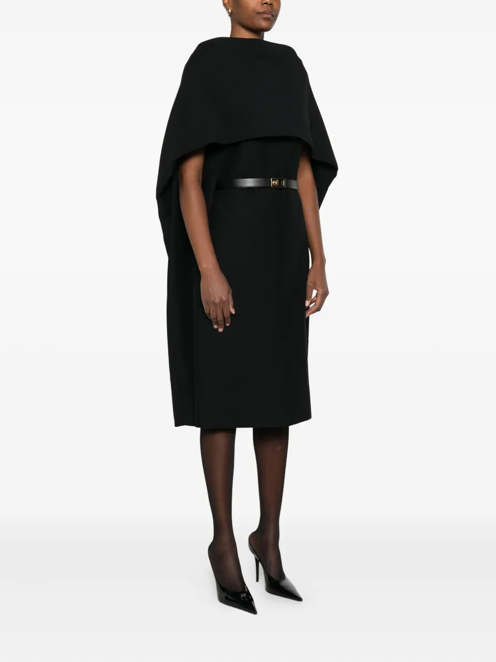 Cape-sleeve dress-FERRAGAMO-Verso