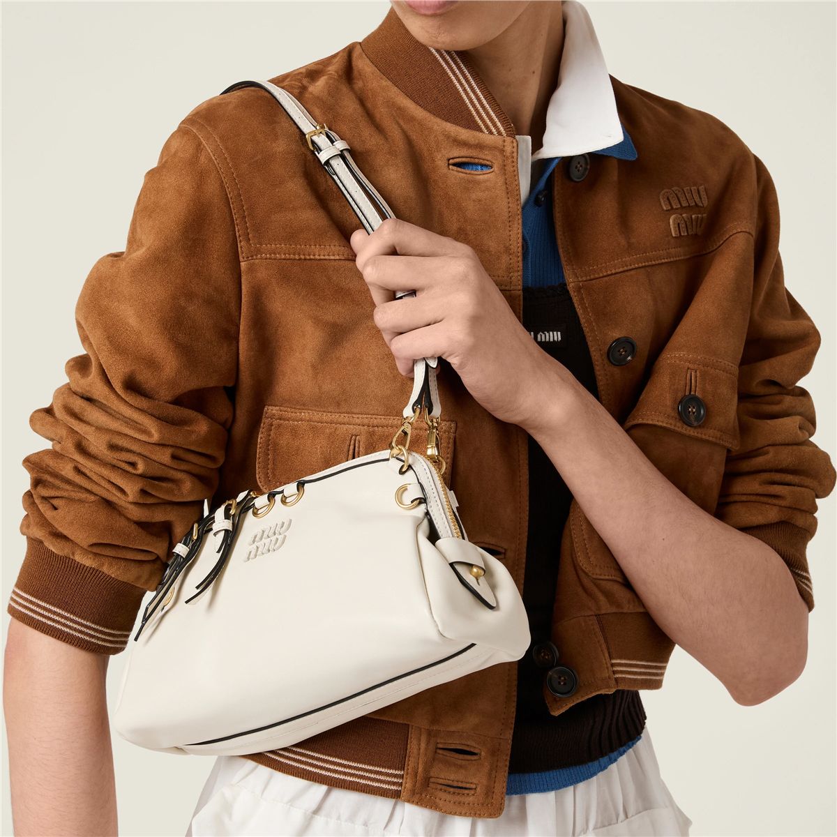 Caprice leather clutch-MIU MIU-Verso