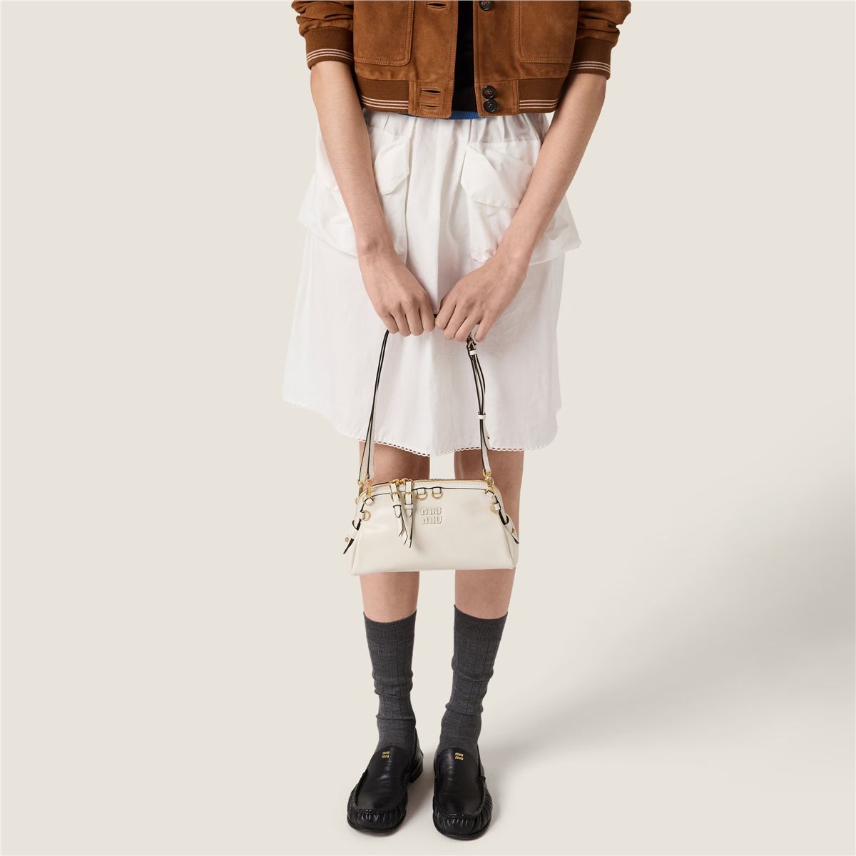 Caprice leather clutch-MIU MIU-Verso