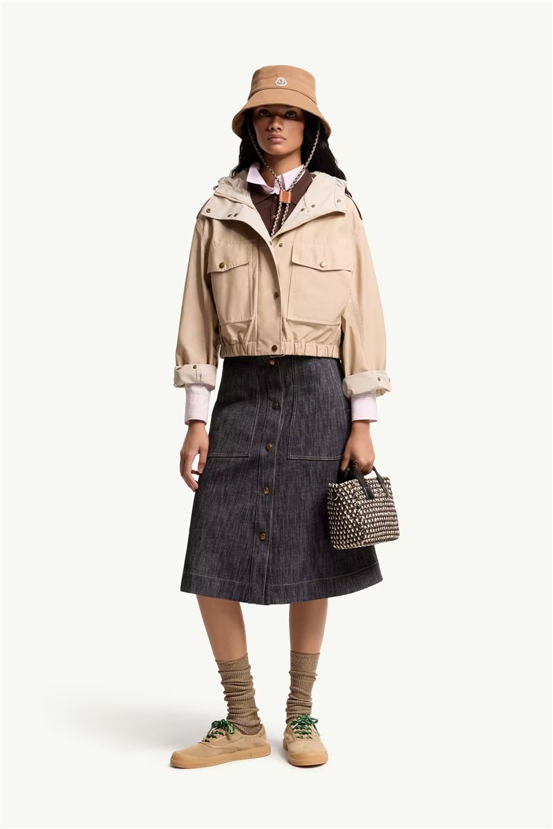 Carex hooded cotton blend poplin jacket-MONCLER-Verso