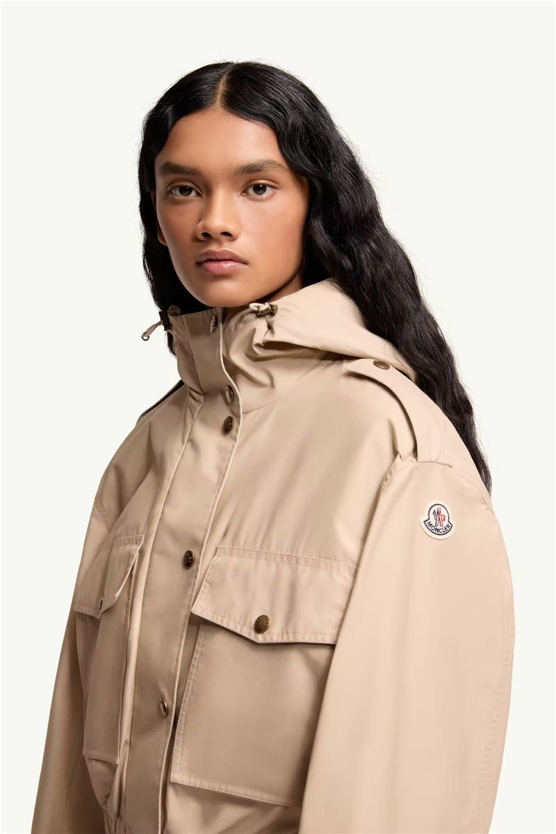 Carex hooded cotton blend poplin jacket-MONCLER-Verso