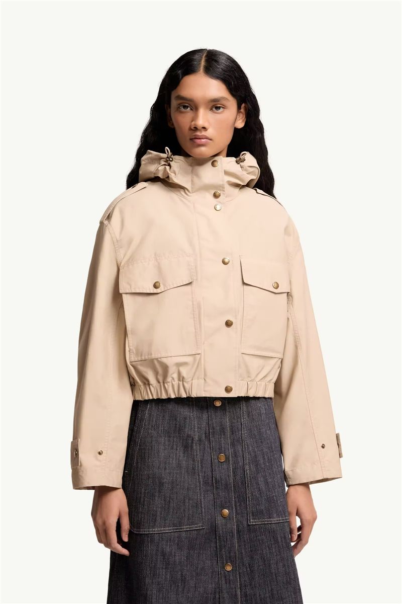 Carex hooded cotton blend poplin jacket-MONCLER-Verso