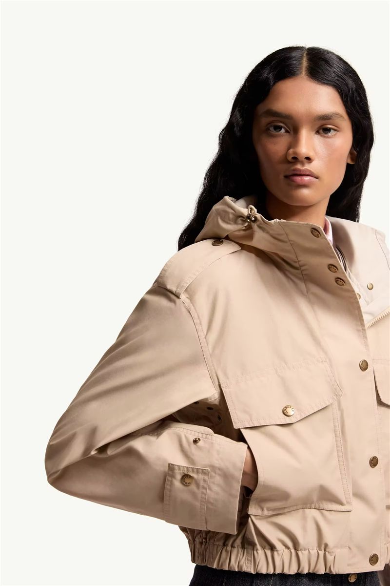 Carex hooded cotton blend poplin jacket-MONCLER-Verso