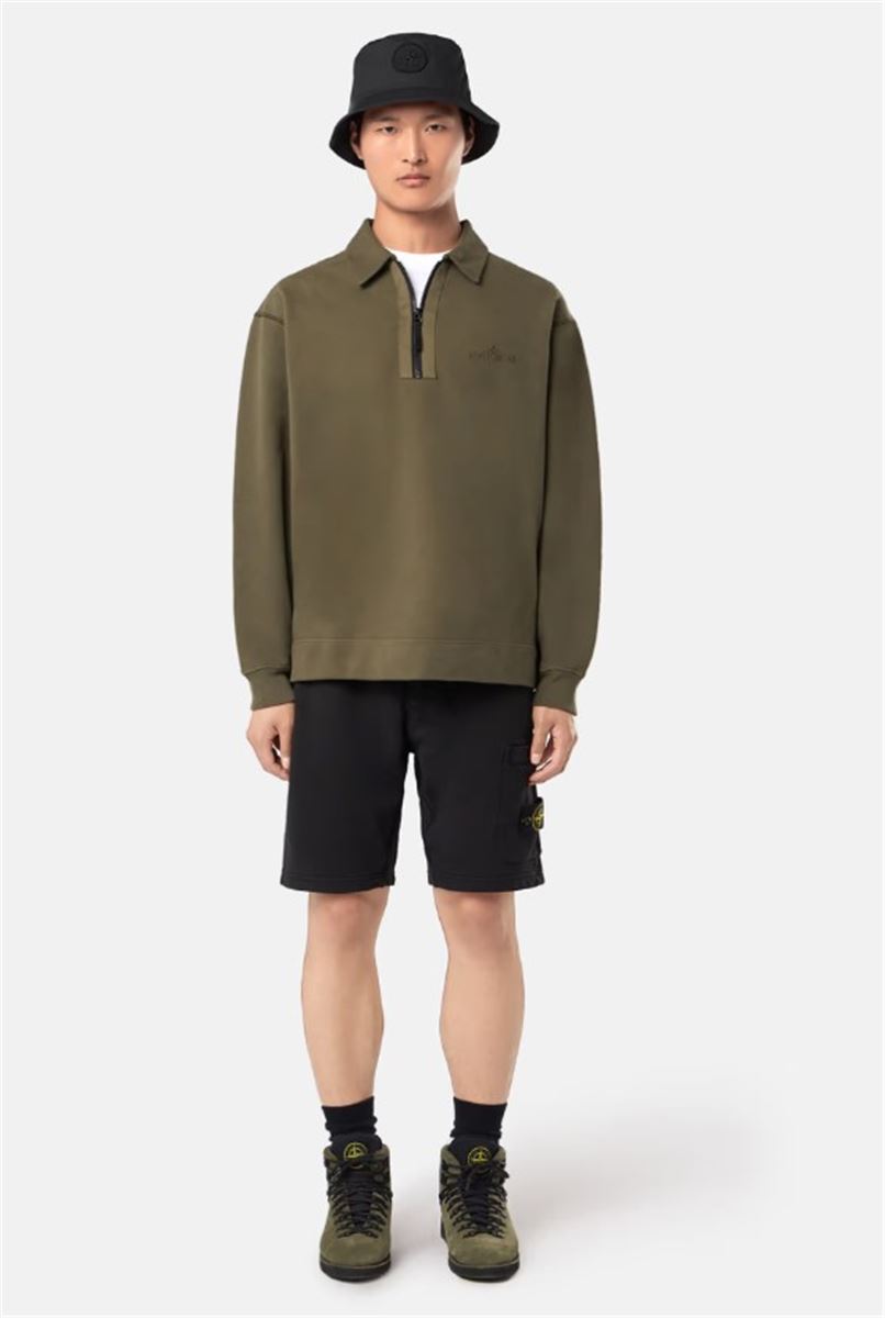 CARGO BERMUDA SHORTS WITH POCKETS AND DRAWSTRING WAISTBAND-STONE ISLAND-Verso