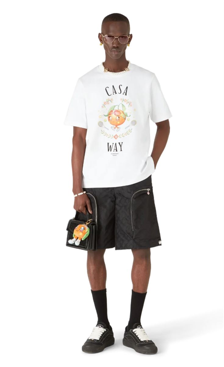 casa way orange mascot short sleeve t-shirt-CASABLANCA-Verso