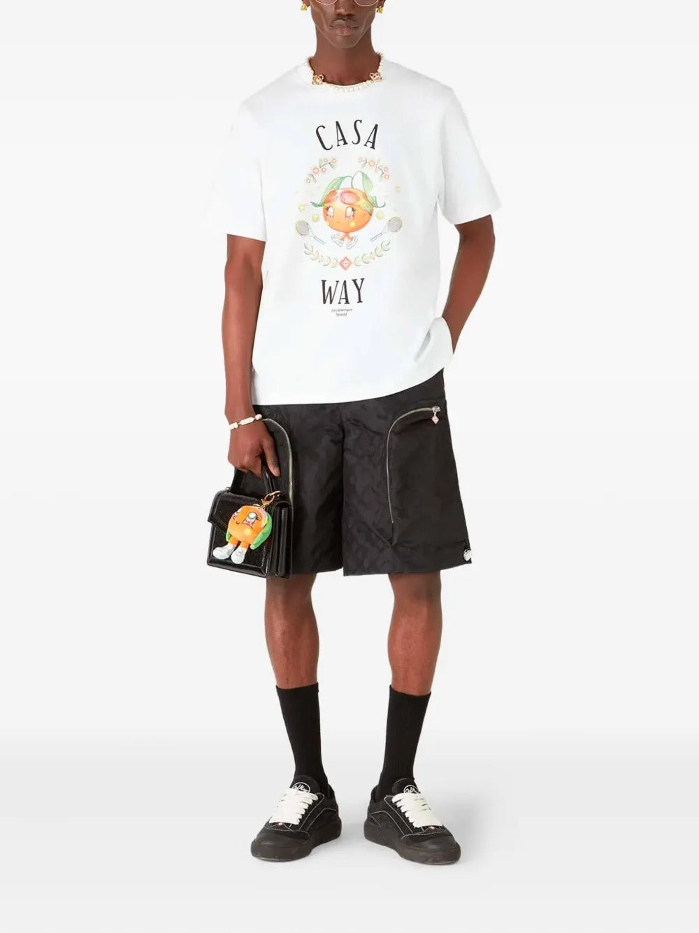 Casa way orange mascot short sleeve t-shirt-CASABLANCA-Verso