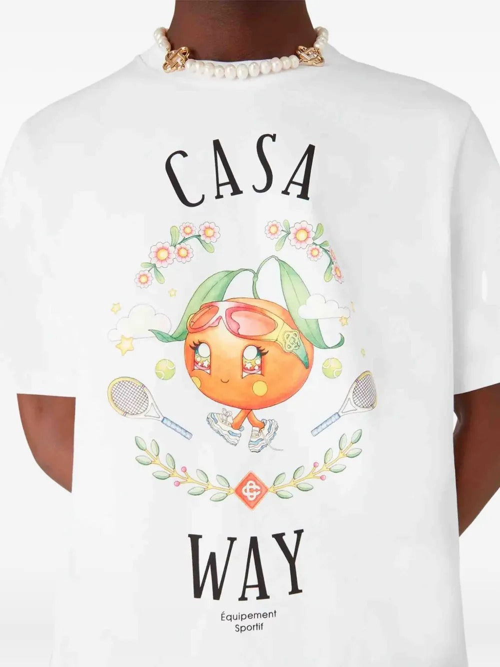 Casa way orange mascot short sleeve t-shirt-CASABLANCA-Verso