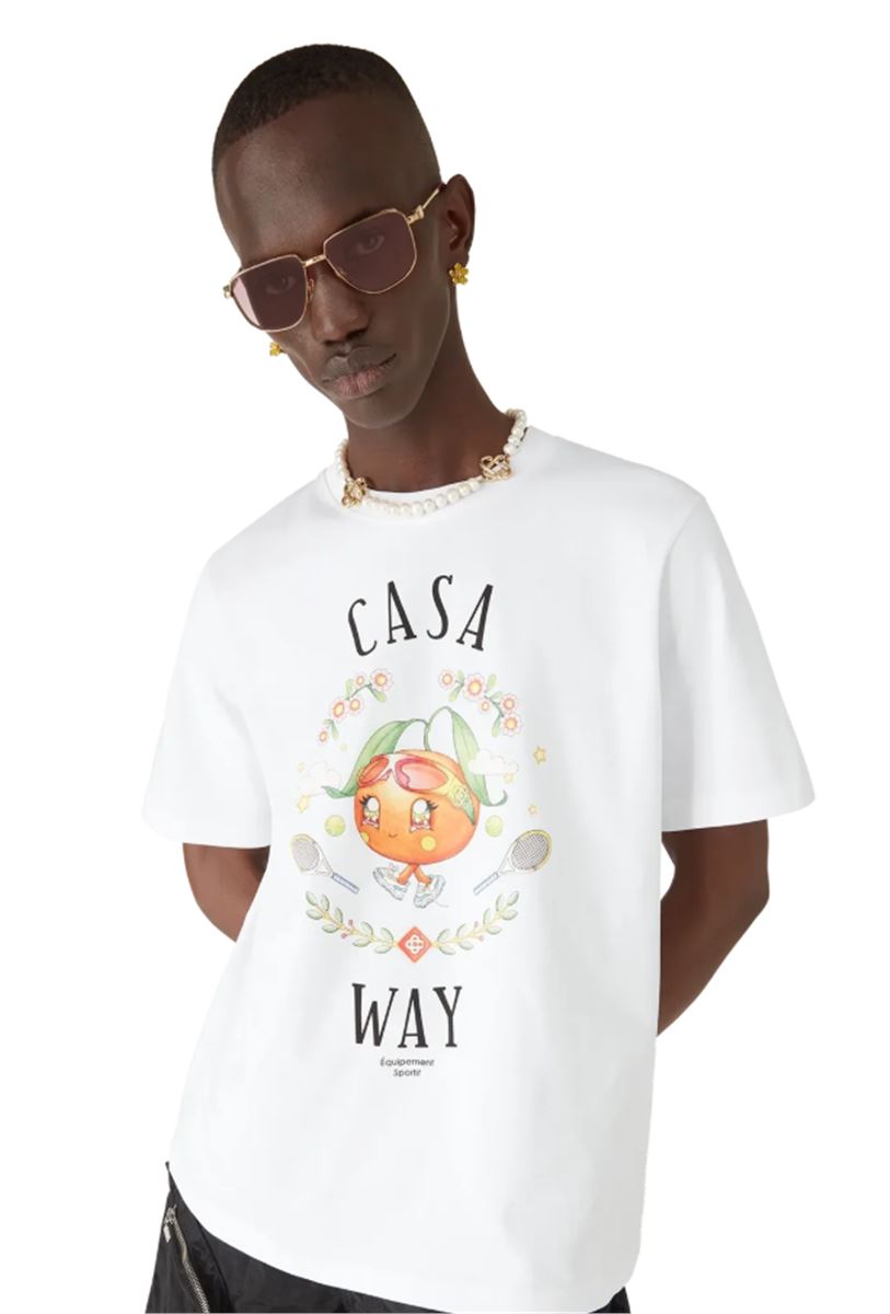 casa way orange mascot short sleeve t-shirt-CASABLANCA-Verso