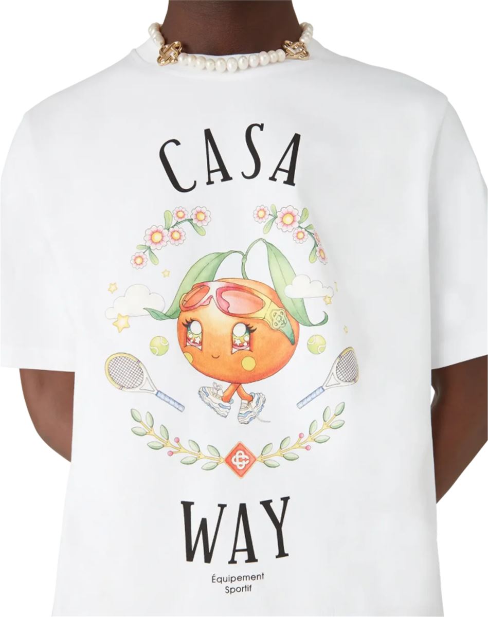 casa way orange mascot short sleeve t-shirt-CASABLANCA-Verso