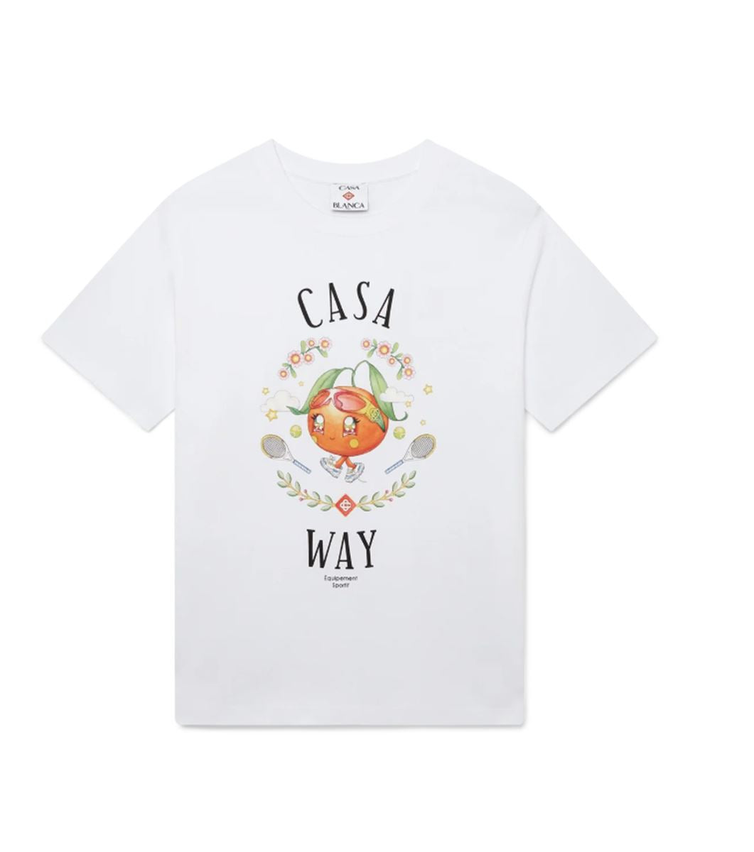 casa way orange mascot short sleeve t-shirt-CASABLANCA-Verso